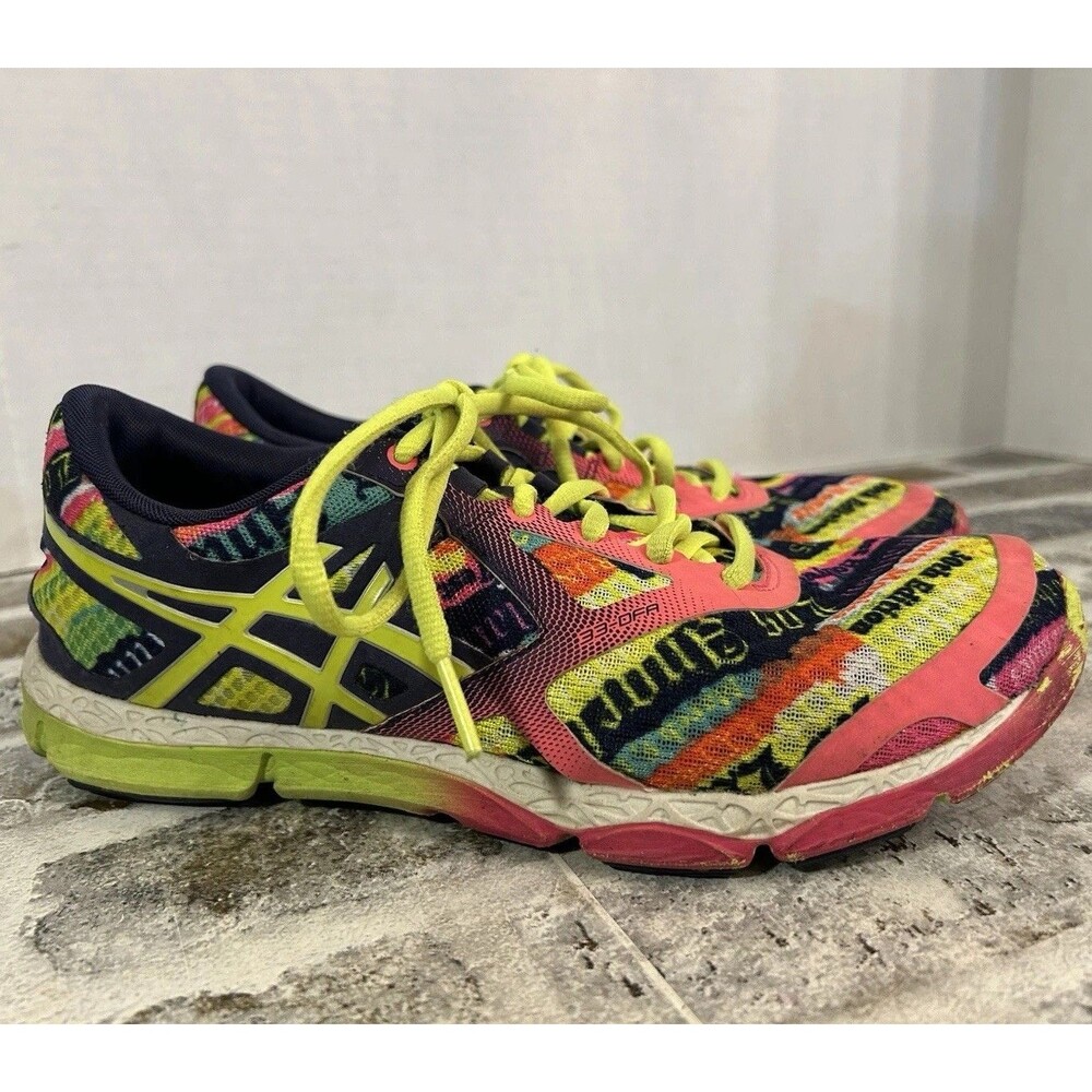Asics LA Marathon Edition 2015 Women's Running Shoes Yellow Blue T55AQ Wm 8.5